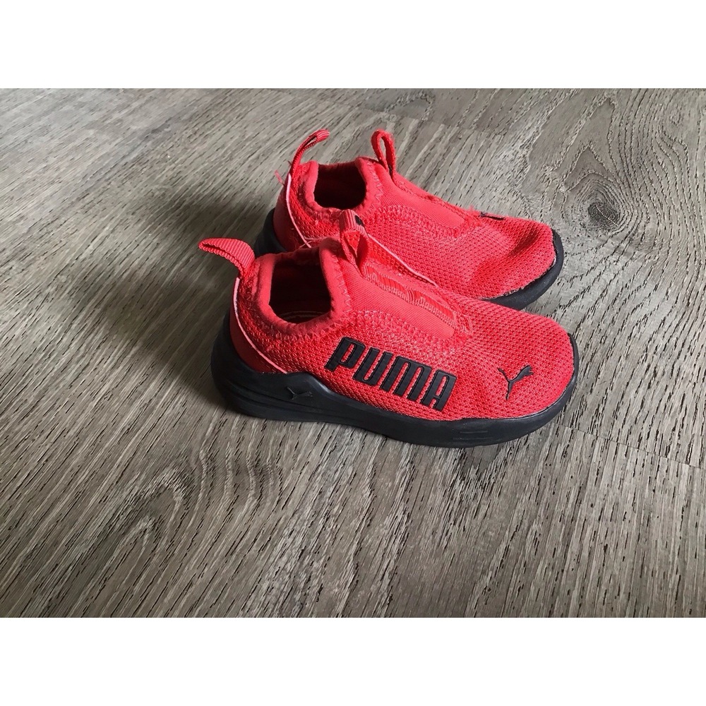 Puma Size 6C Red Slip On Toddler Boys Baby Shoes Wired Rapid Sneakers 386548-03
